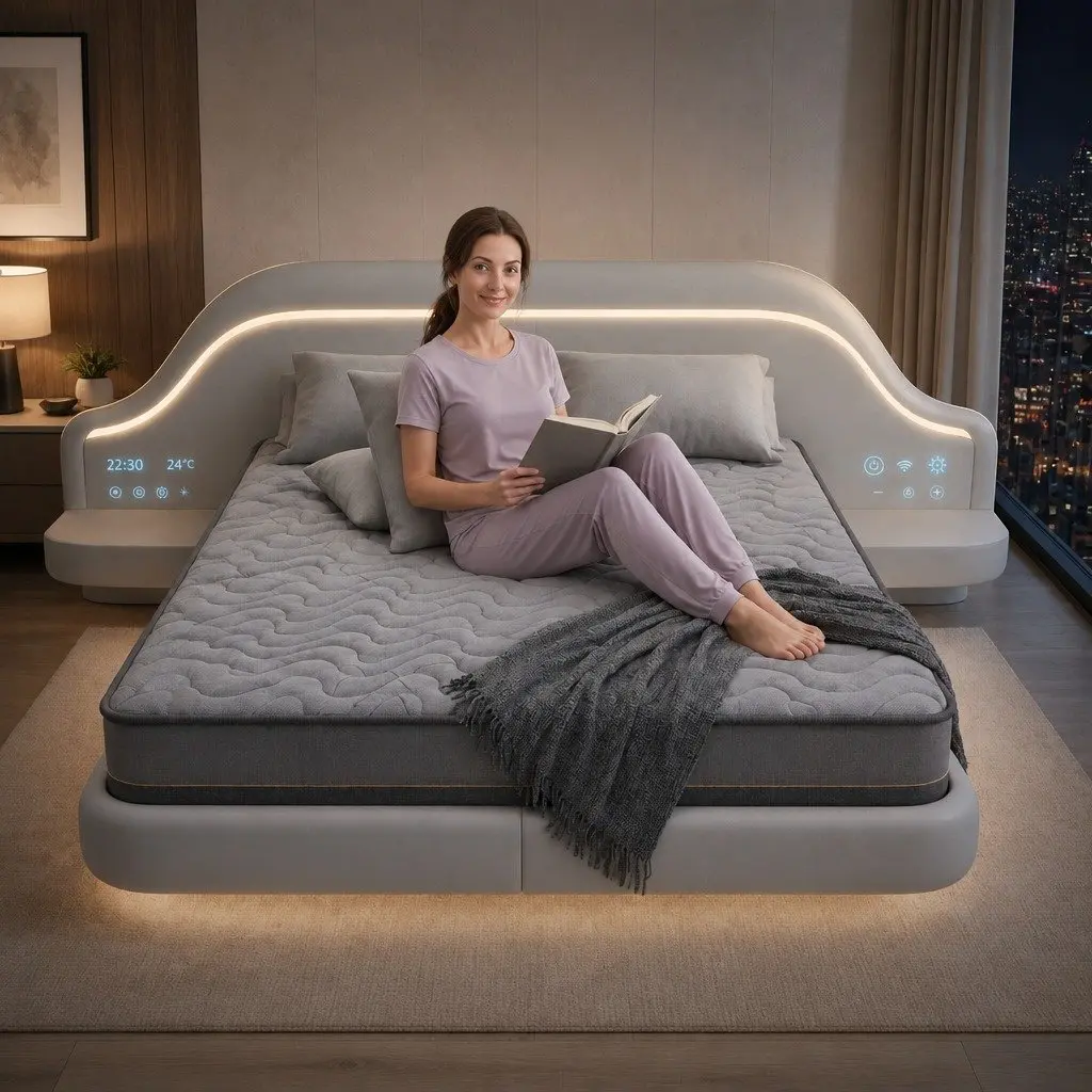Queen Mattress 25cm Hybrid Pocket Spring Egg Crate Foam Bamboo Charcoal Fabric