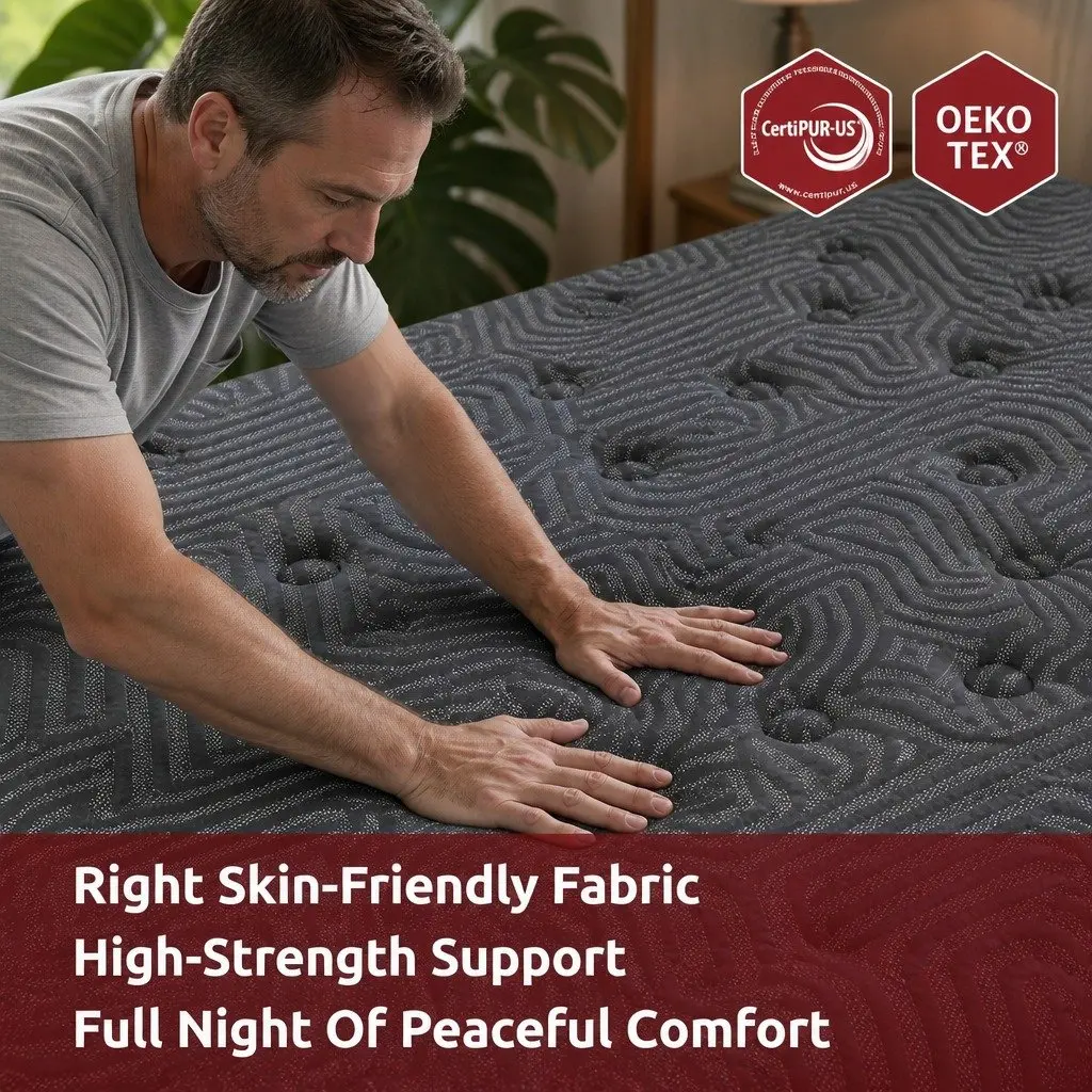 King Mattress 34cm Hybrid Pocket Spring Gel Memory Foam 5-Zone Pressure Relief