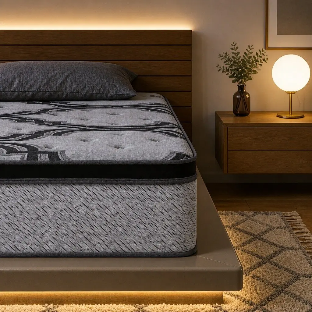 King Single Mattress Extra Firm 34cm 5-Zone Pocket Spring Latex Memory Foam