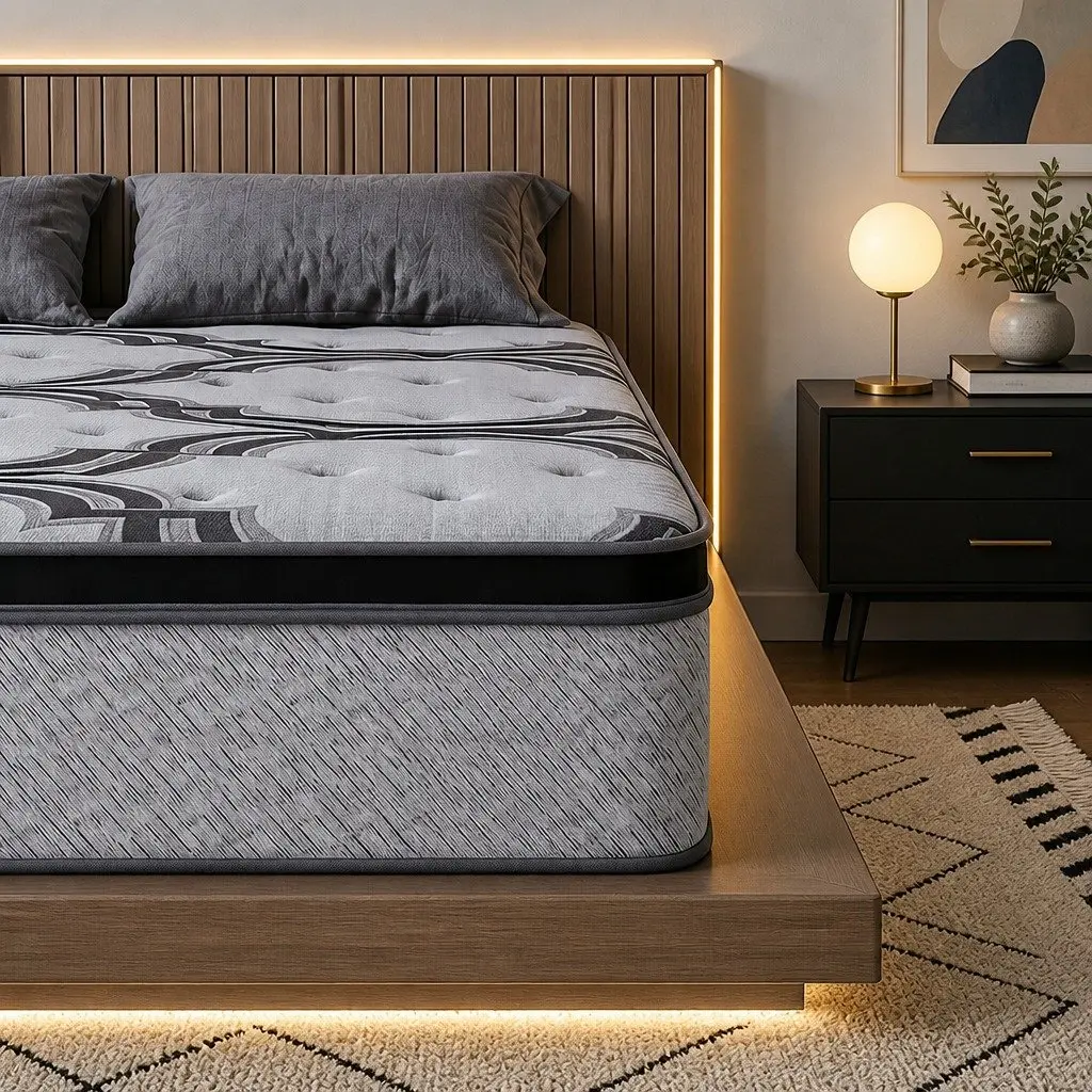 King Size Mattress 34cm Extra Firm Pocket Spring 5-Zone Support Memory Foam