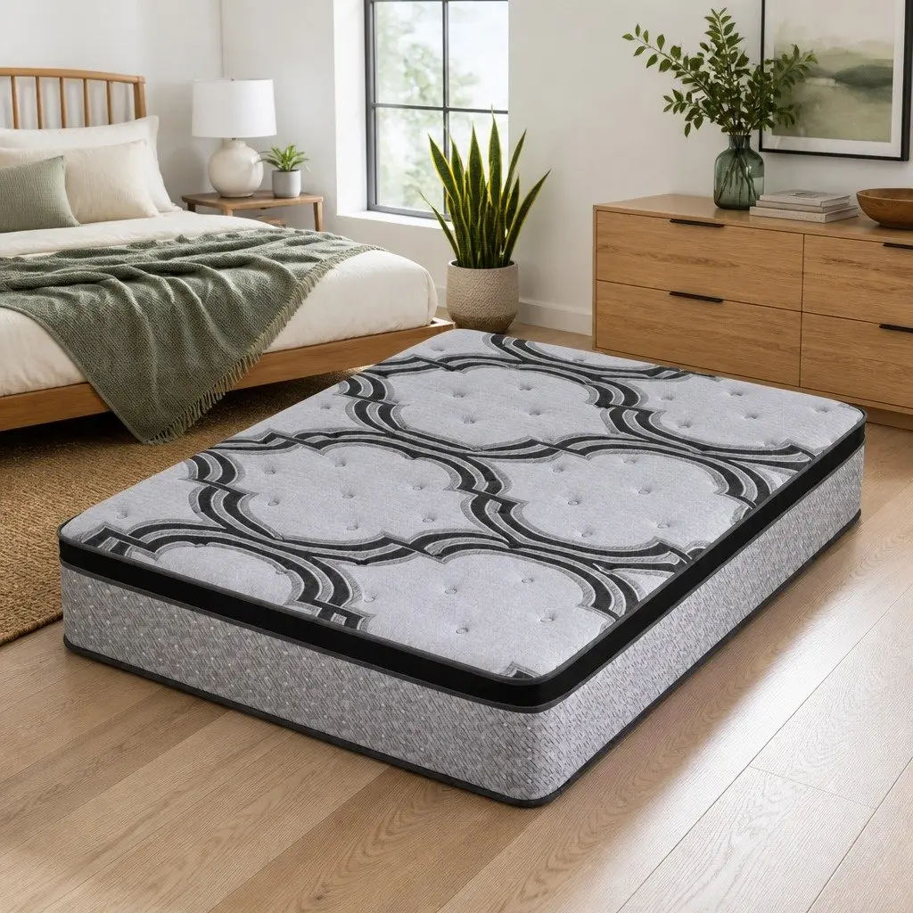 King Size Mattress 34cm Extra Firm Pocket Spring 5-Zone Support Memory Foam