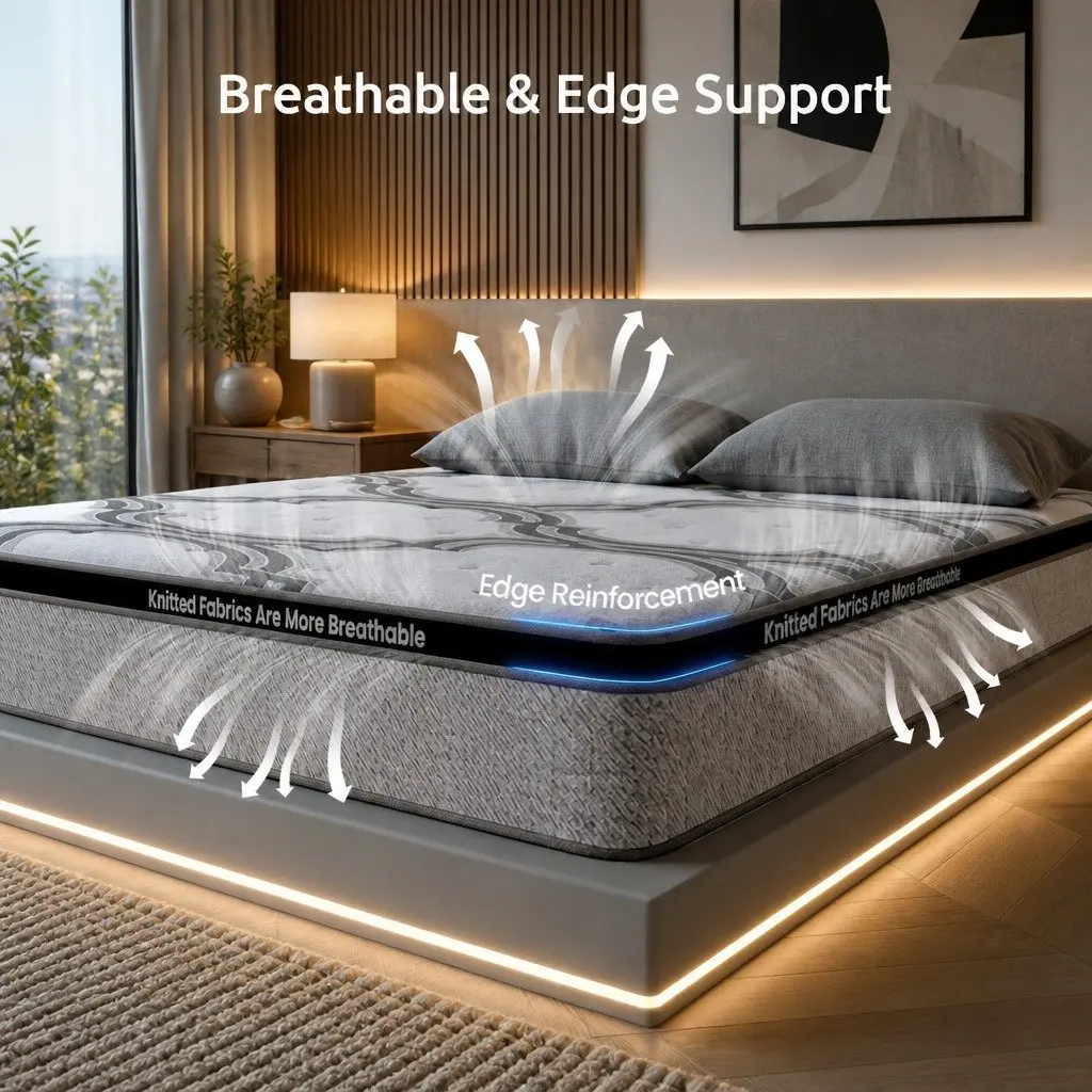 King Size Mattress 34cm Extra Firm Pocket Spring 5-Zone Support Memory Foam
