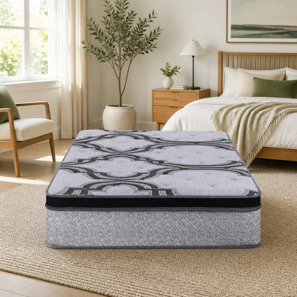 Single Mattress 34cm 5-Zone Pocket Spring Memory Foam Latex Extra Firm Support