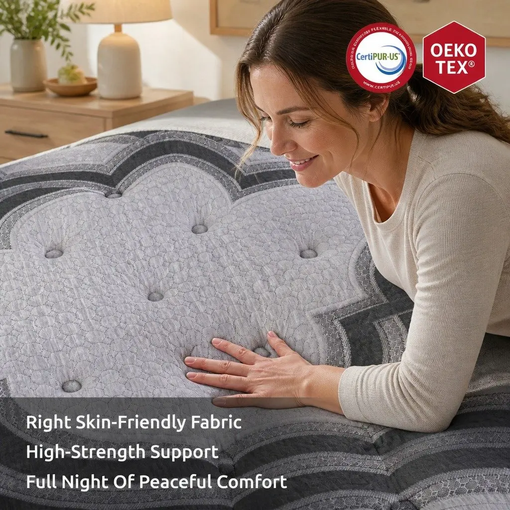 Single Mattress 34cm 5-Zone Pocket Spring Memory Foam Latex Extra Firm Support