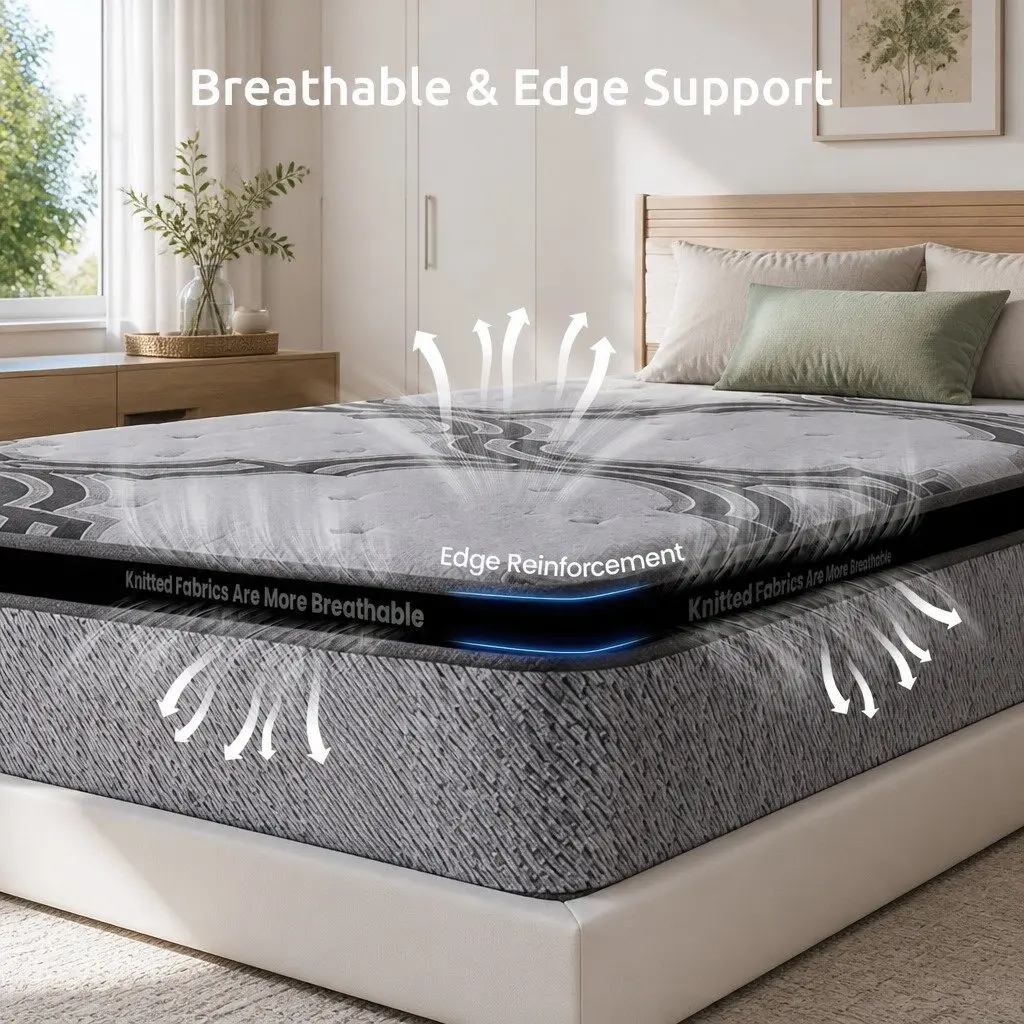 Single Mattress 34cm 5-Zone Pocket Spring Memory Foam Latex Extra Firm Support