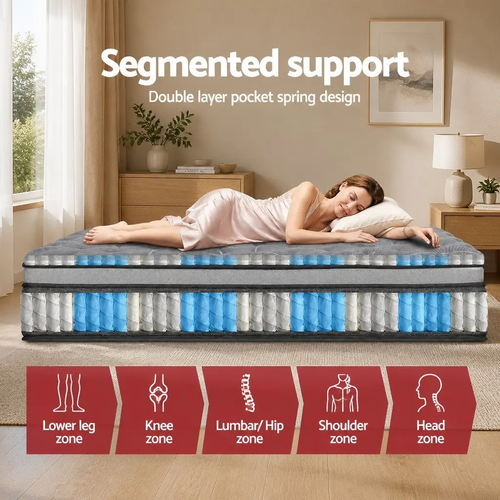 Pocket Spring Queen Mattress with Bamboo Knitted Cover