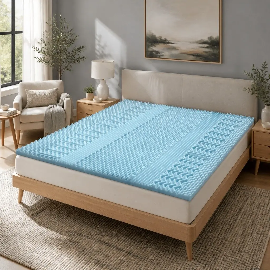 Memory Foam Mattress Topper 7-Zone Double 5cm Comfort Pad Support
