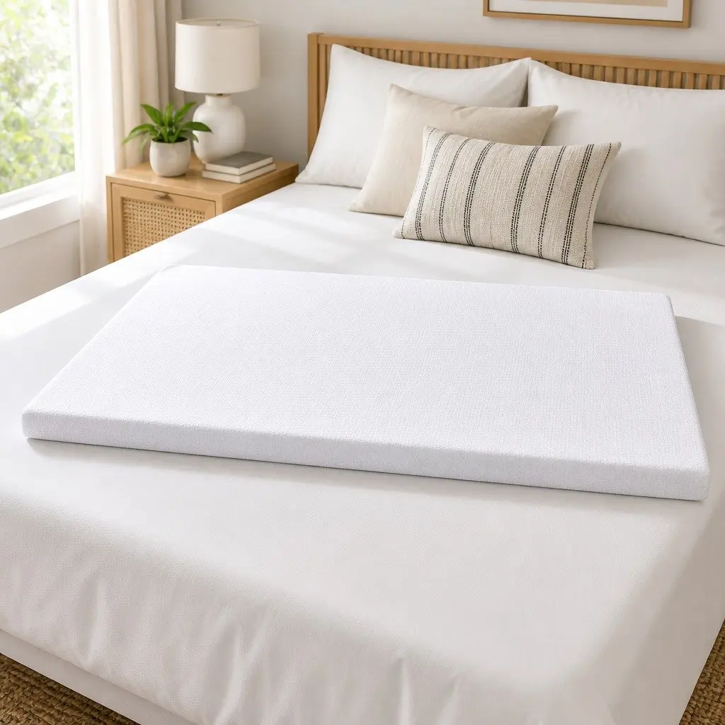 Memory Foam Mattress Topper 8cm Double Bed 7-Zone Graphite Support Contoured