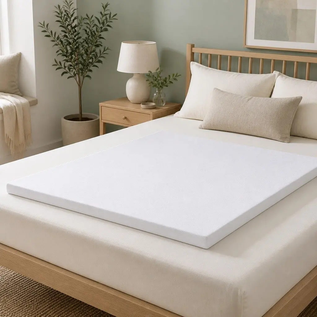 Memory Foam Mattress Topper 8cm King Bed 7-Zone Graphite Grey Removable Cover