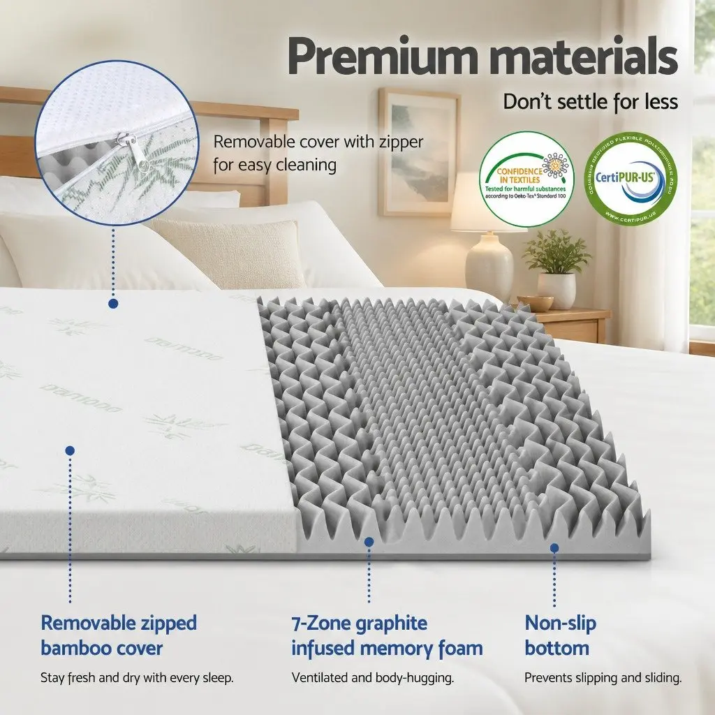 8cm Graphite Mattress Topper