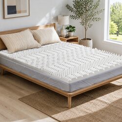 Memory Foam Mattress Topper 7-Zone Airflow Pad 8cm Single Pillowtop Comfortable