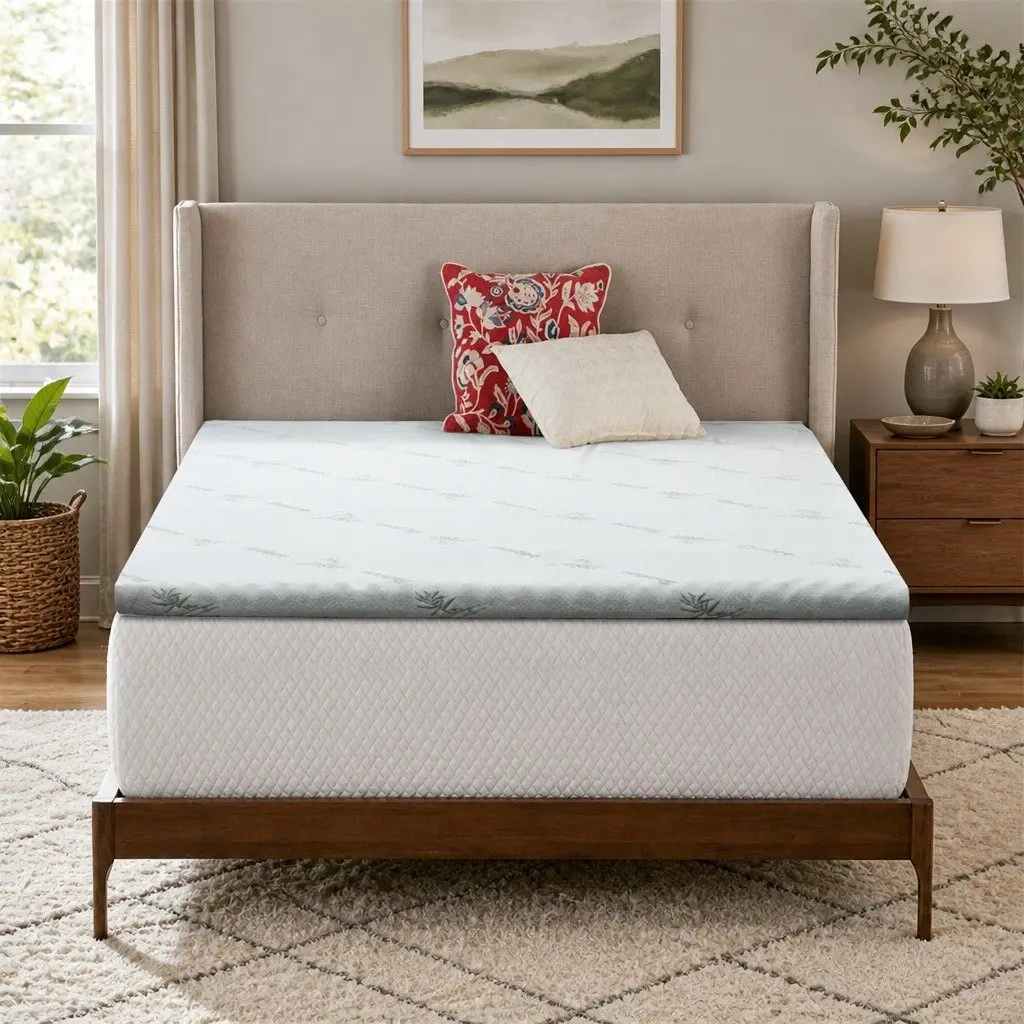 Memory Foam Mattress Topper Gel-Infused Cool 5cm Single Bed Pressure Relief