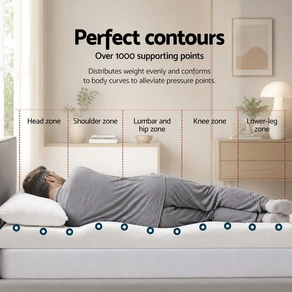 Memory Foam Mattress Topper Gel Infused King Size 8cm Removable Cover