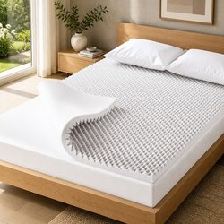 Memory Foam Mattress Topper Egg Crate 5cm Queen Bed Comfort Layer Support