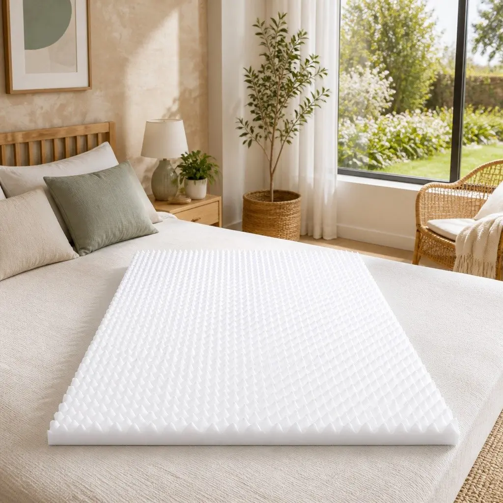 Memory Foam Mattress Topper Egg Crate 5cm Queen Bed Comfort Layer