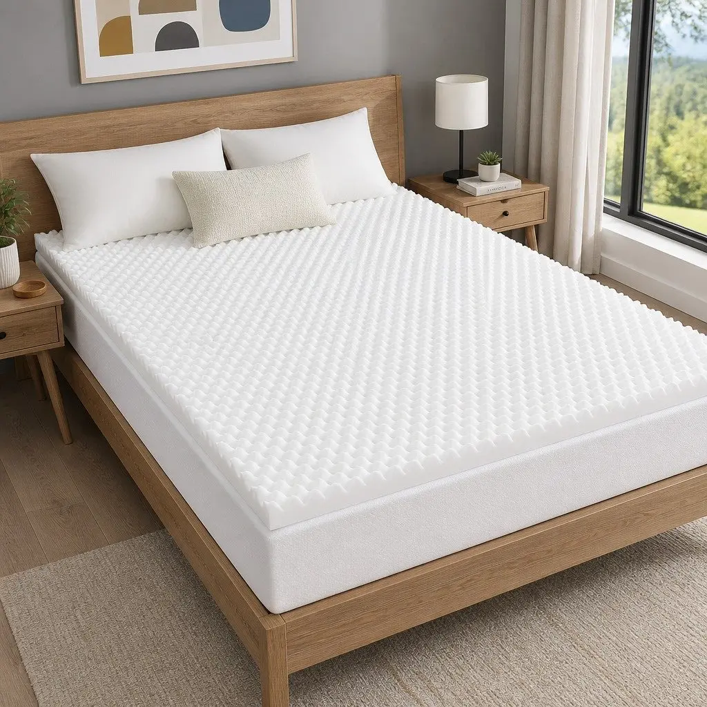 Memory Foam Mattress Topper Egg Crate 5cm Single Bed Comfort Layer