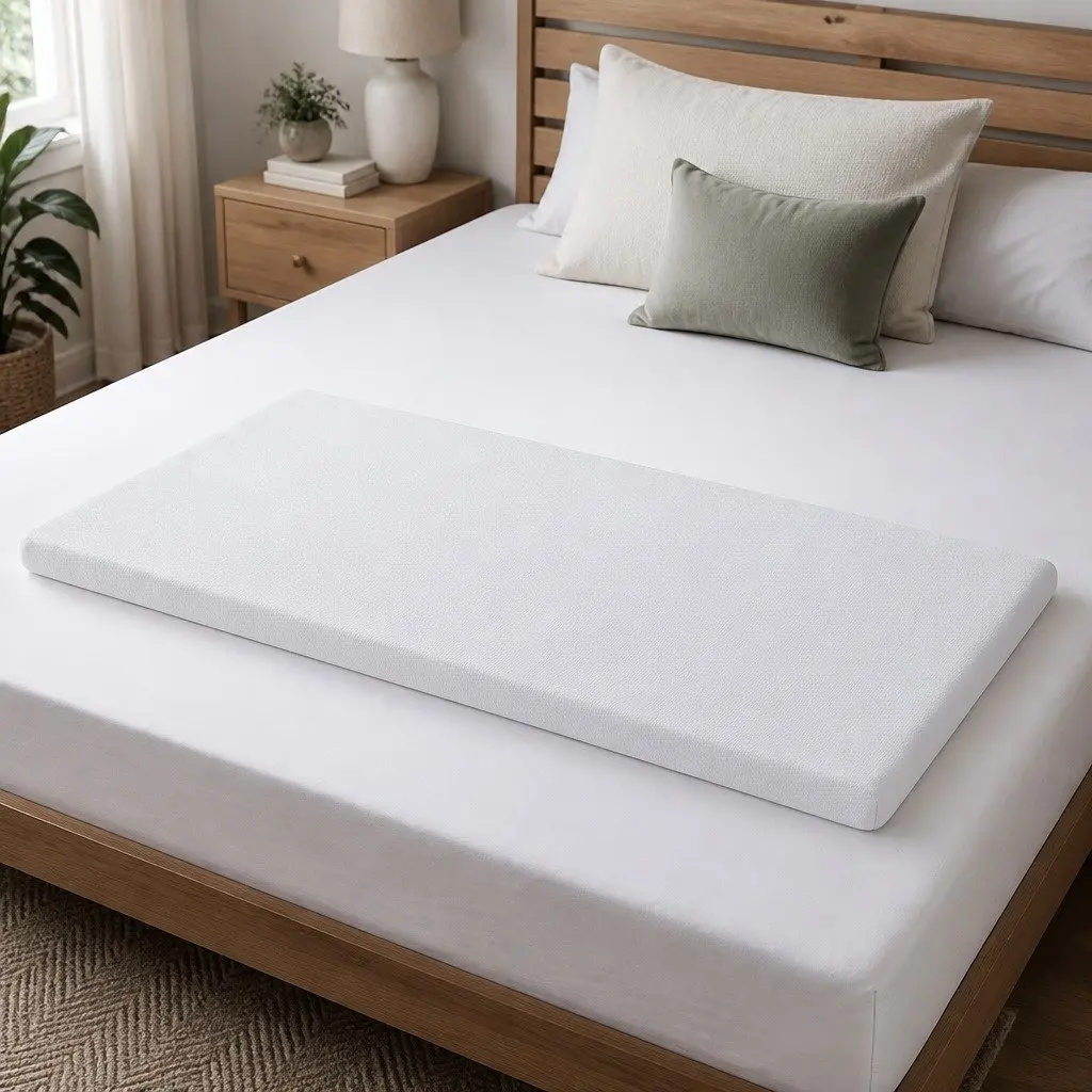 Memory Foam Mattress Topper 8cm Double Gel Infused Breathable Bamboo Cover