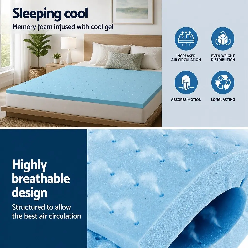 5cm Memory Foam Topper with Bamboo Cover