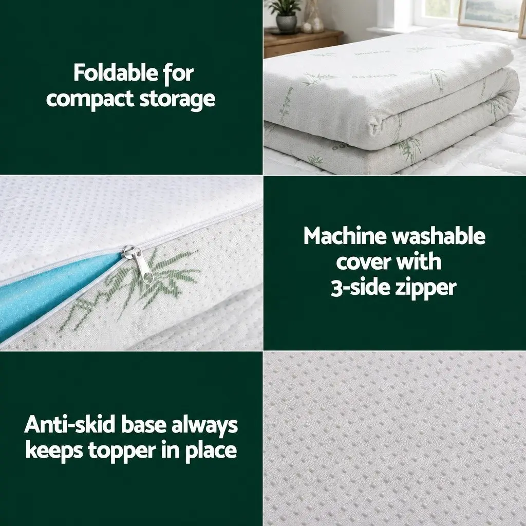 5cm Memory Foam Topper with Bamboo Cover