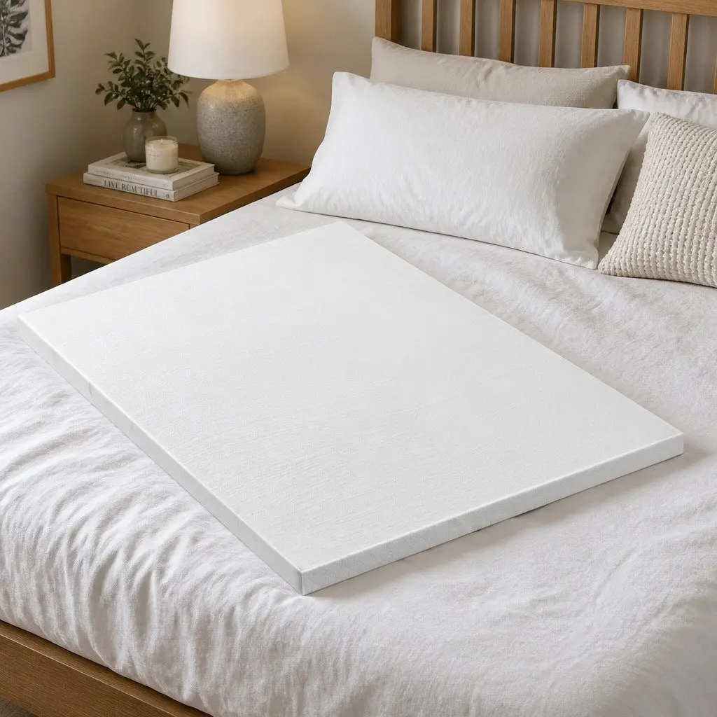 Memory Foam Mattress Topper Ventilated Bamboo Cover Queen Size 8cm