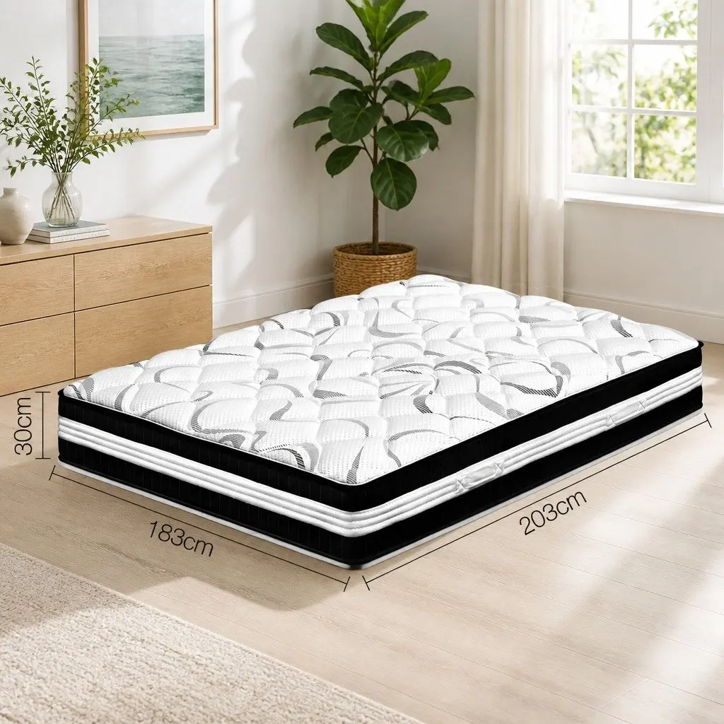 King Size Mattress Medium Firm 30cm Pocket Spring Sleep Support