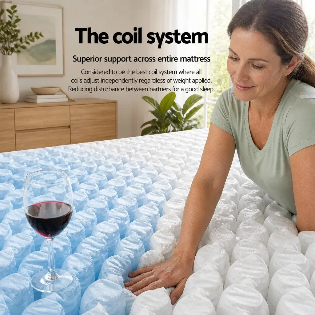 King Size Mattress Medium Firm 30cm Pocket Spring Sleep Support