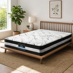 Queen Mattress 30cm Medium Firm Pocket Spring Bed Sleep Support Breathable