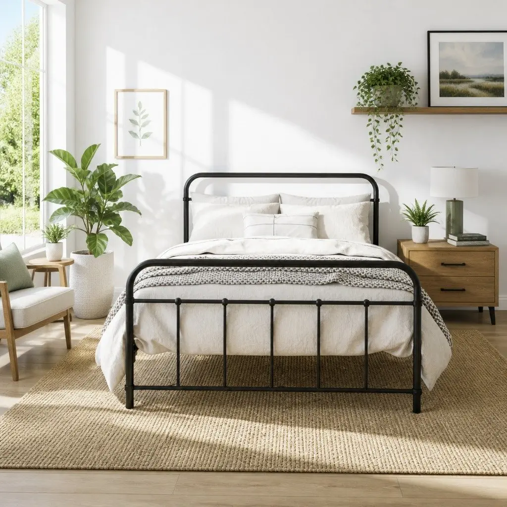 King Single Metal Bed Frame