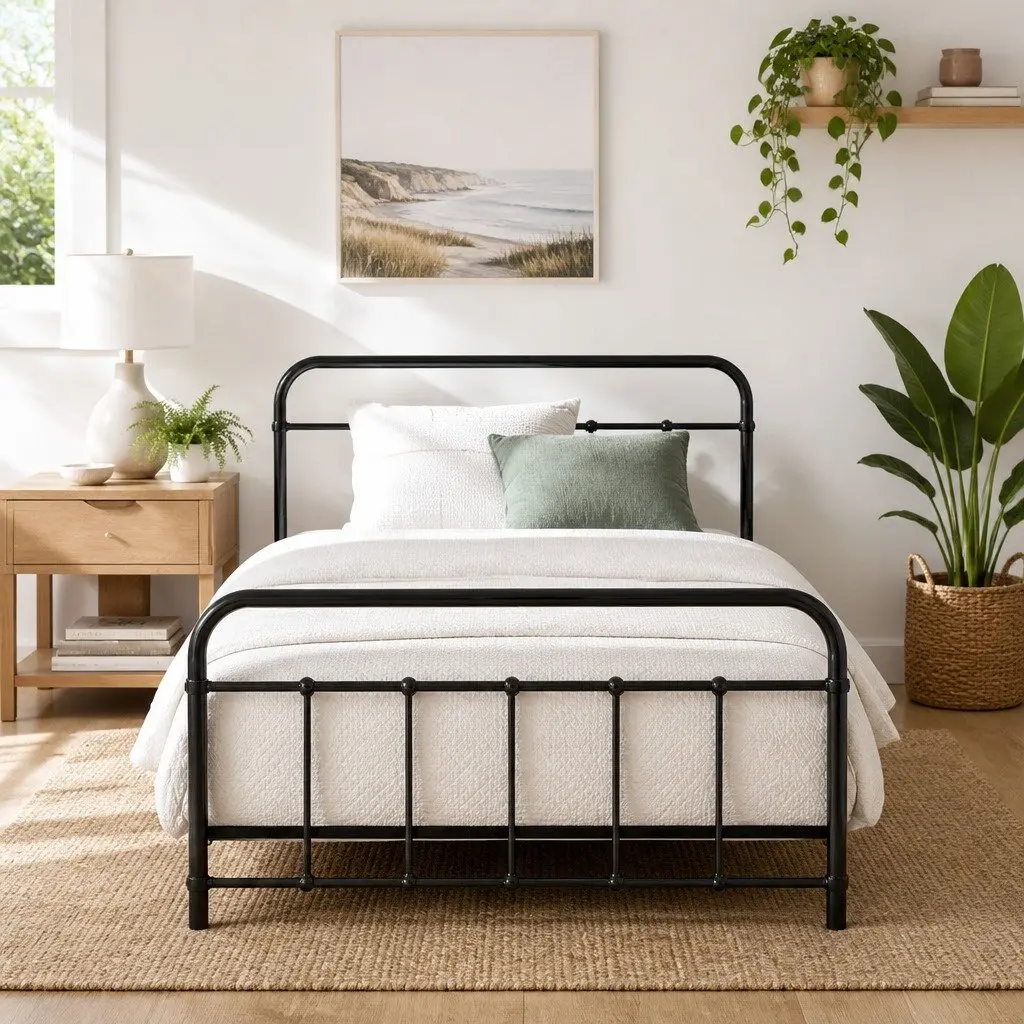 King Single Metal Bed Frame