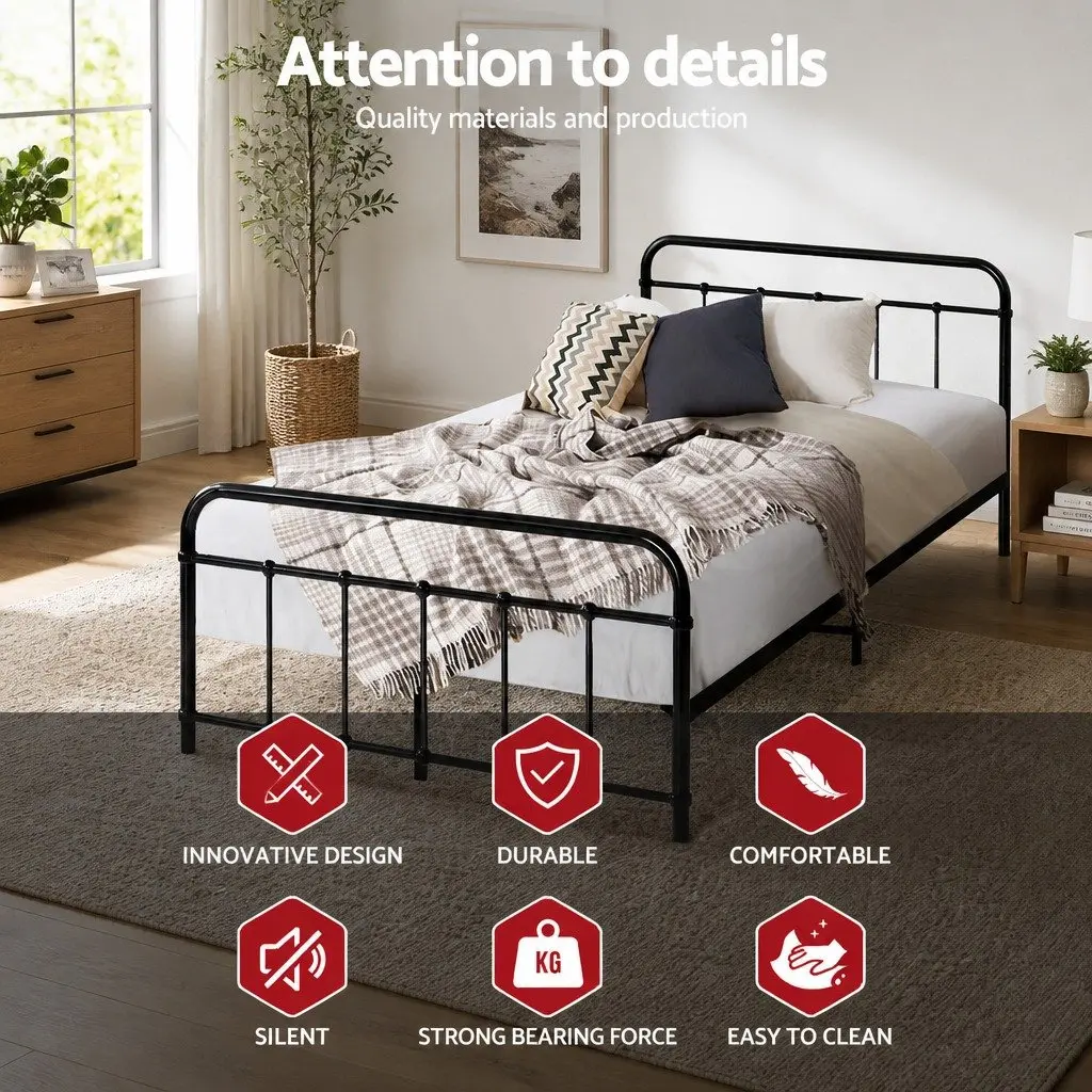 King Single Metal Bed Frame