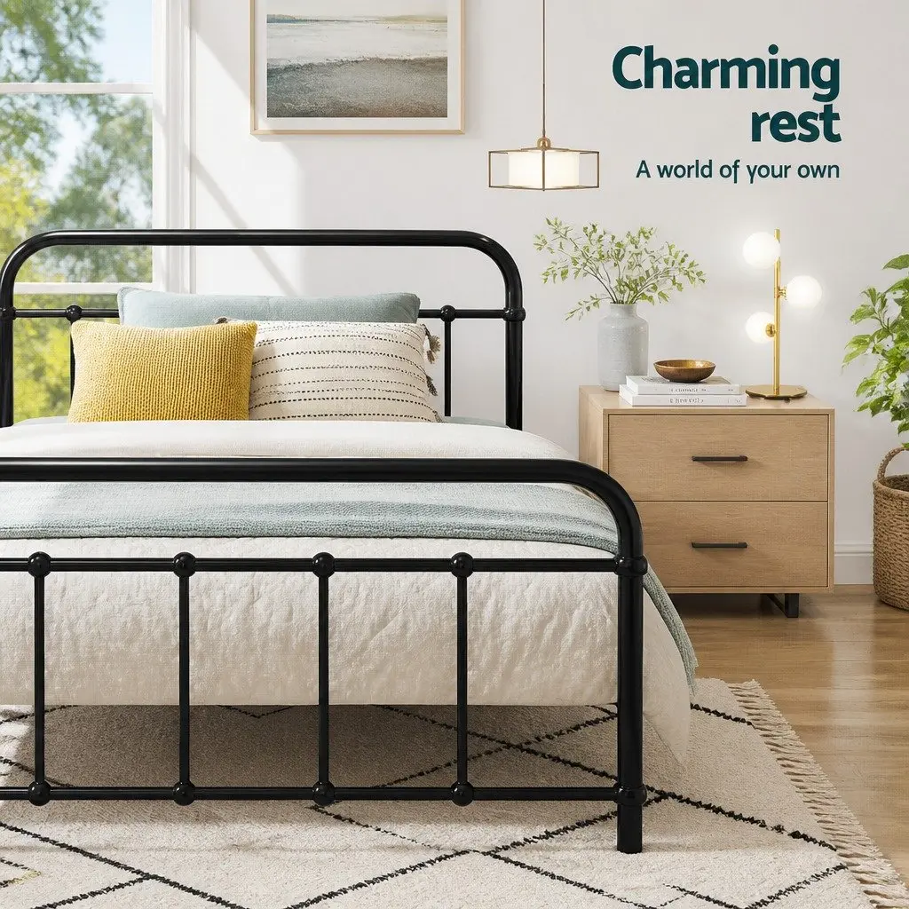 King Single Metal Bed Frame