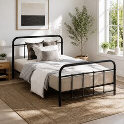 Friendly Black Single Metal Bed Frame for Your Bedroom