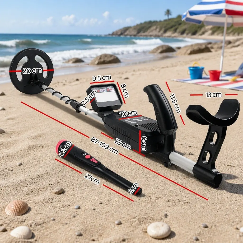Metal Detector LCD Pinpointer Waterproof 180mm Treasure Hunter Search Coil