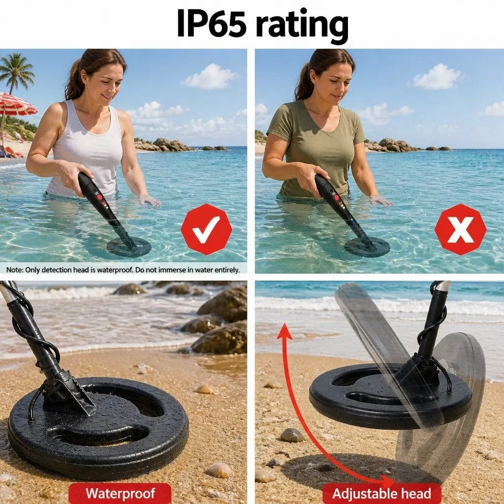 Metal Detector LCD Pinpointer Waterproof 180mm Treasure Hunter Search Coil