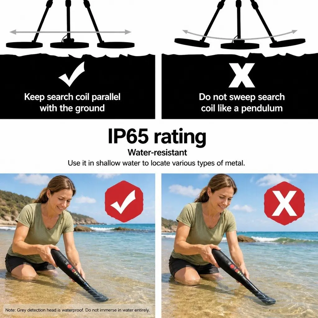 Metal Detector Pinpointer Treasure Hunter 180MM Deep Sensitive Waterproof