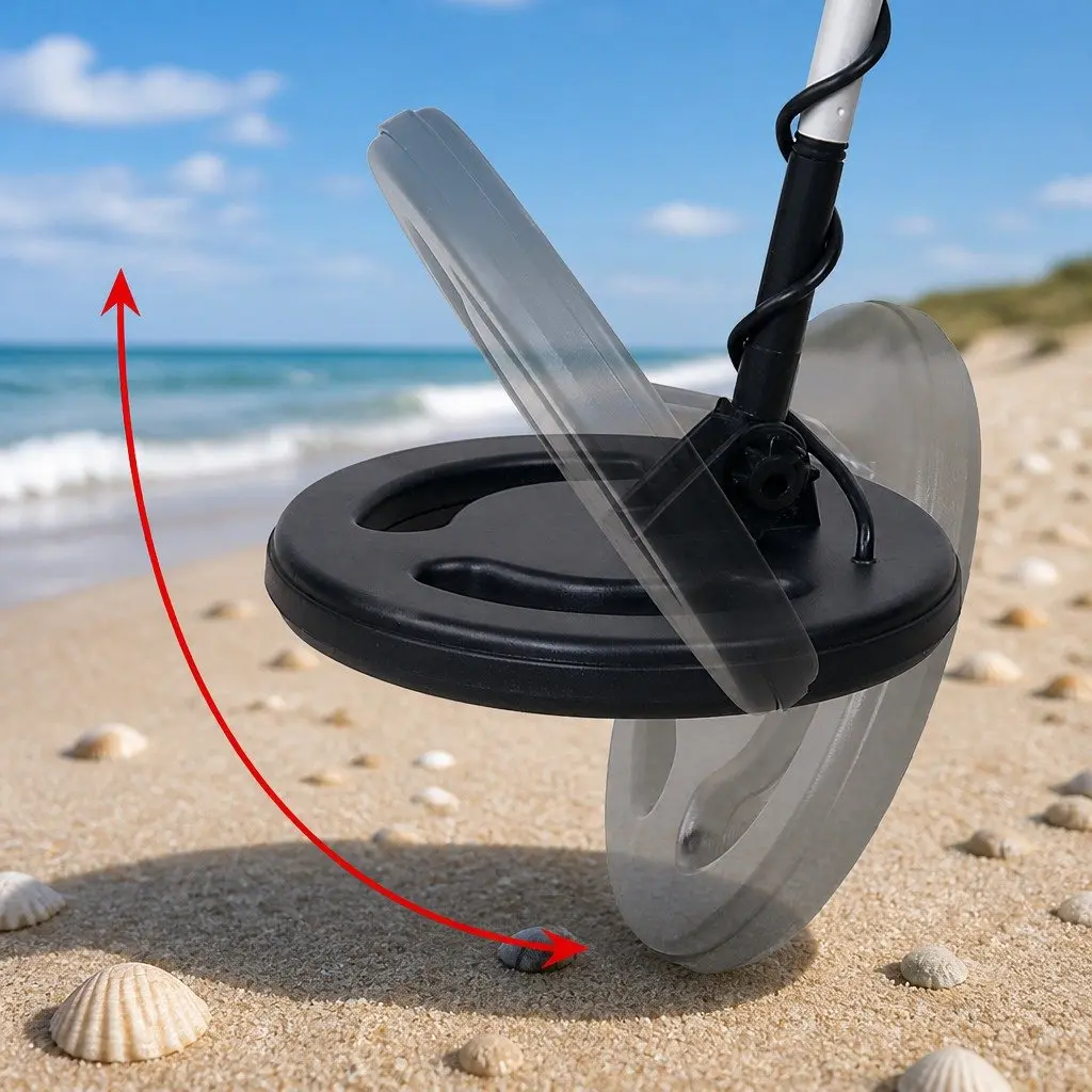 Metal Detector 180MM Waterproof LCD Display Treasure Hunter Search Coil Gold