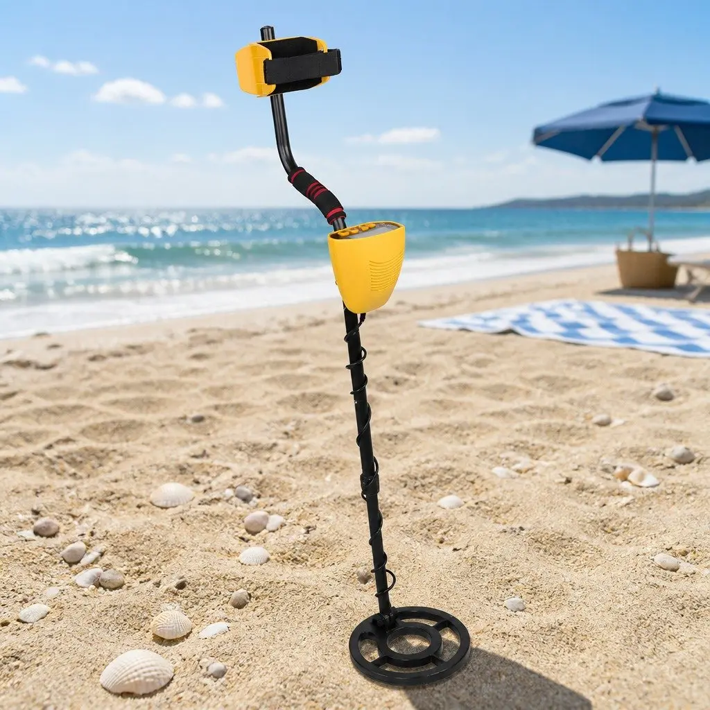 Metal Detector 180MM Waterproof Yellow LCD Screen Treasure Hunter Pinpoint
