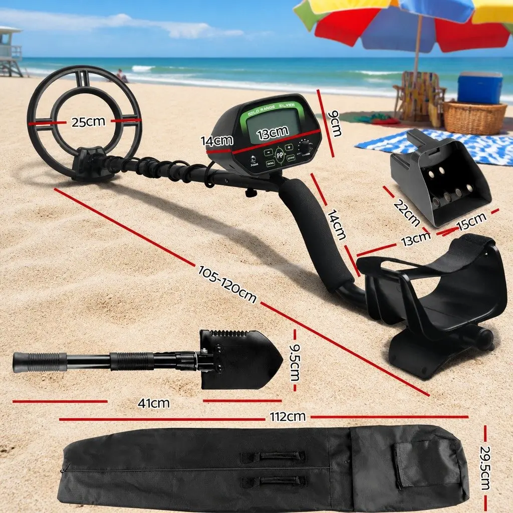 Metal Detector Waterproof LCD Screen Adjustable Shaft Beach Search Coil