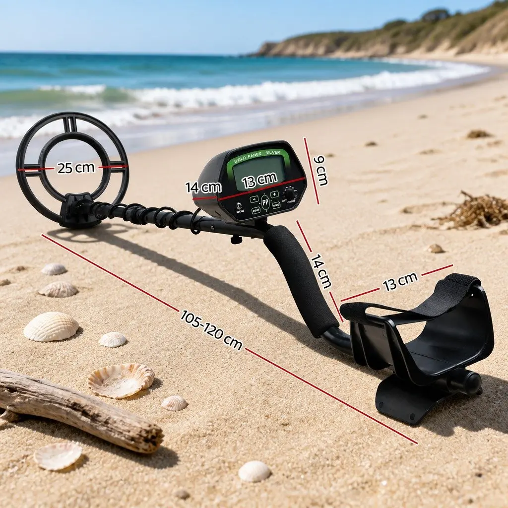 Metal Detector Waterproof LCD Screen 220MM Search Coil