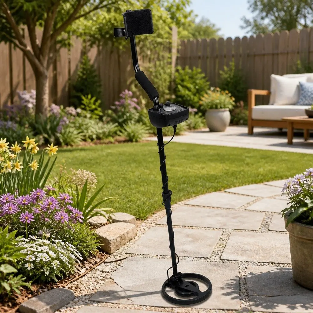 Metal Detector LED Waterproof Search Coil Headphones Beach Gold Digger Treasure