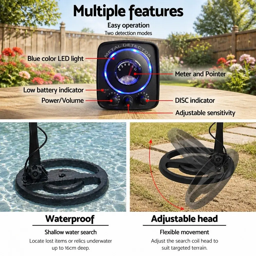 Metal Detector Waterproof Search Coil Adjustable Sensitivity 160mm