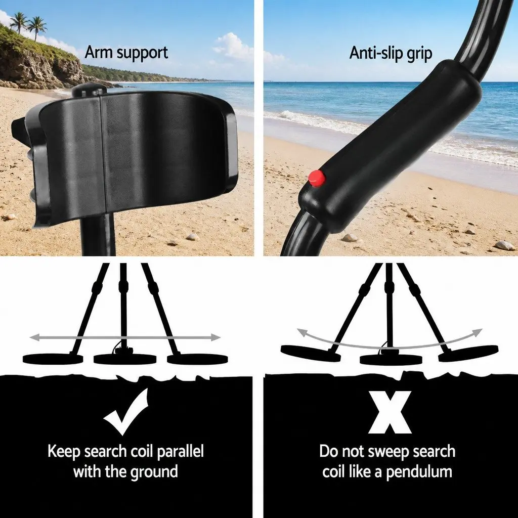Metal Detector Waterproof Search Coil 180MM Adjustable Length