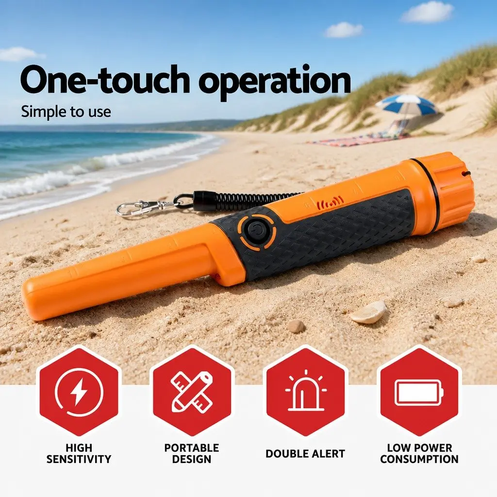 Metal Detector Waterproof Handheld 40MM Sensitive Pinpointer