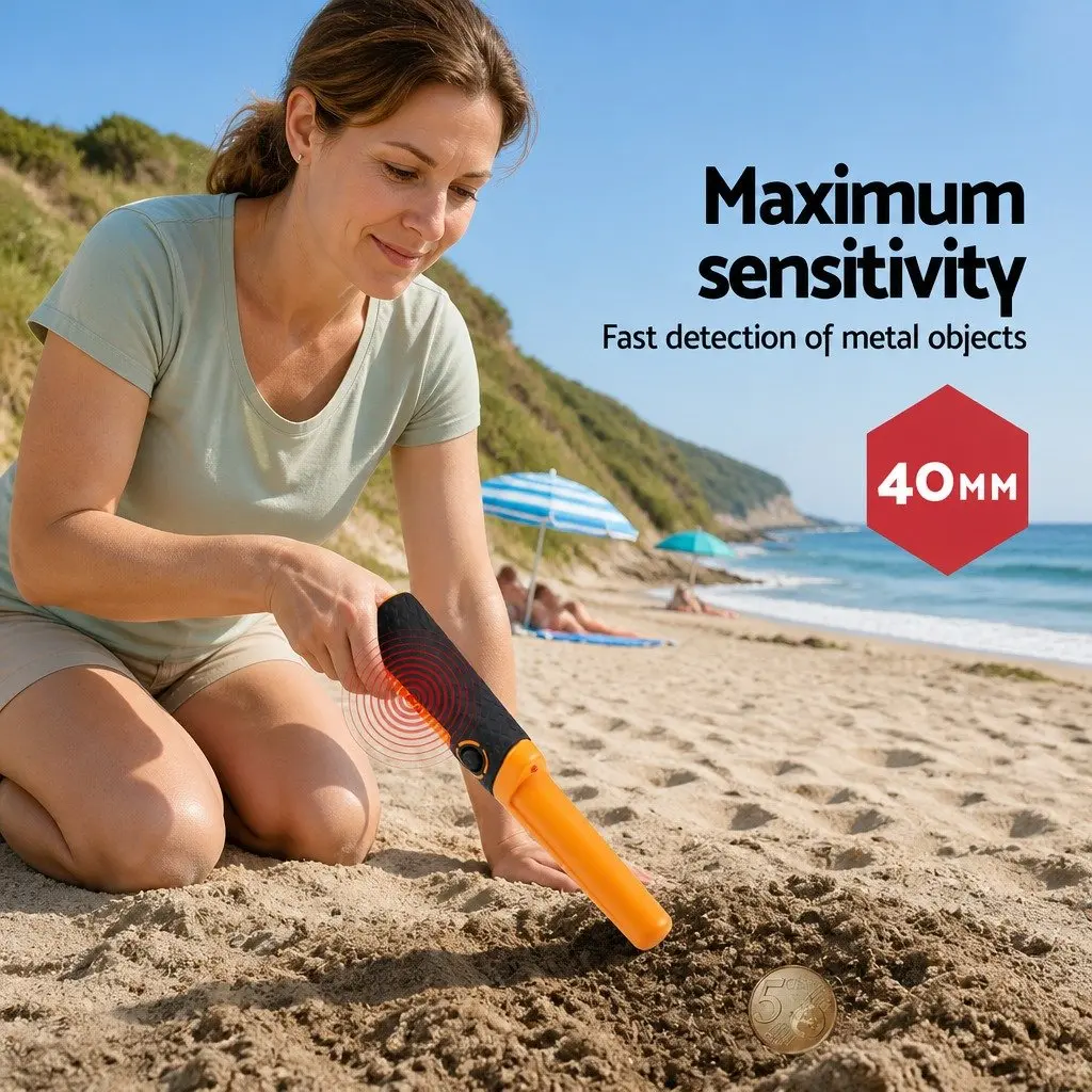 Metal Detector Waterproof Handheld 40MM Sensitive Pinpointer