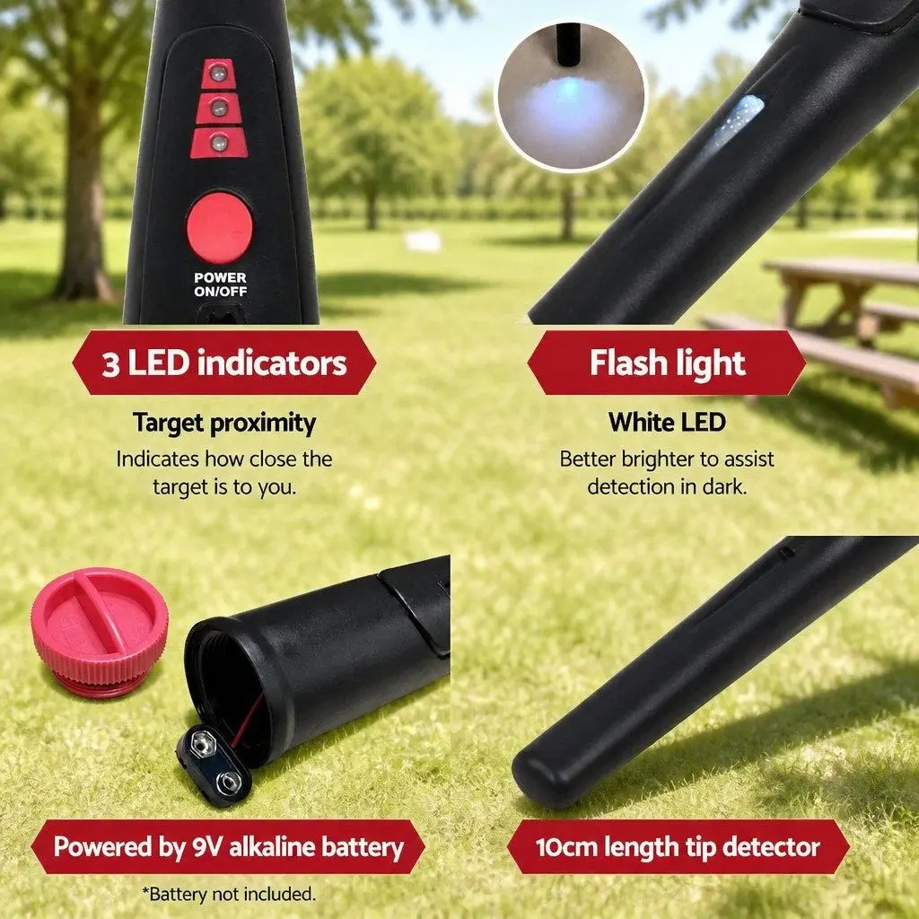 Handheld Pinpointer Metal Detector 40MM Sensitive Waterproof 27cm