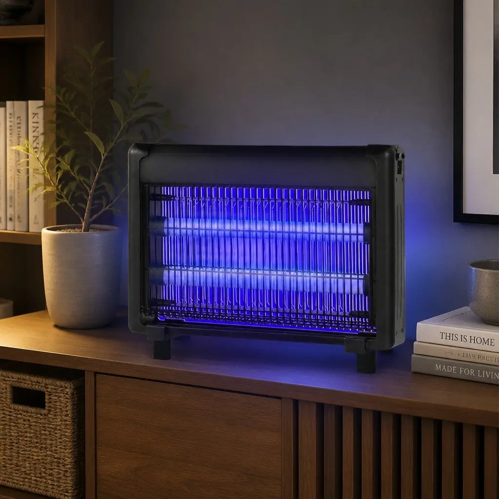 Electric Mosquito Killer Lamp Solar Powered Indoor Outdoor Bug Zapper 42cm