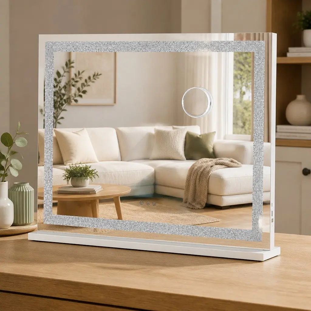 Vanity Makeup Mirror Large Touch Control LED Lighting 80cm with 5x Magnification