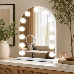 Hollywood Arched Makeup Mirror LED Light Touch Control Dimmable Brightness