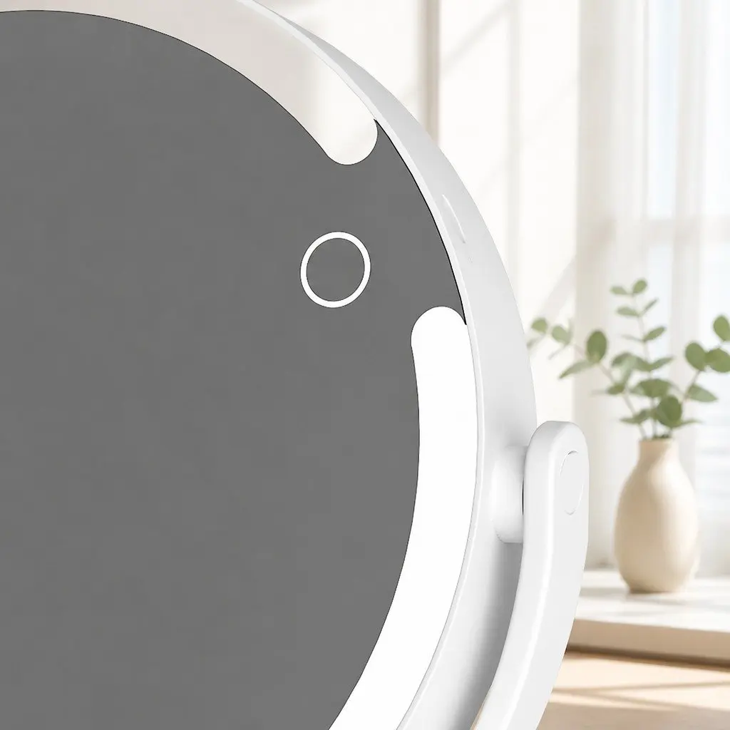 LED Makeup Mirror Double-Sided 10x Magnifying 19cm with Adjustable LED Lighting USB Rechargeable