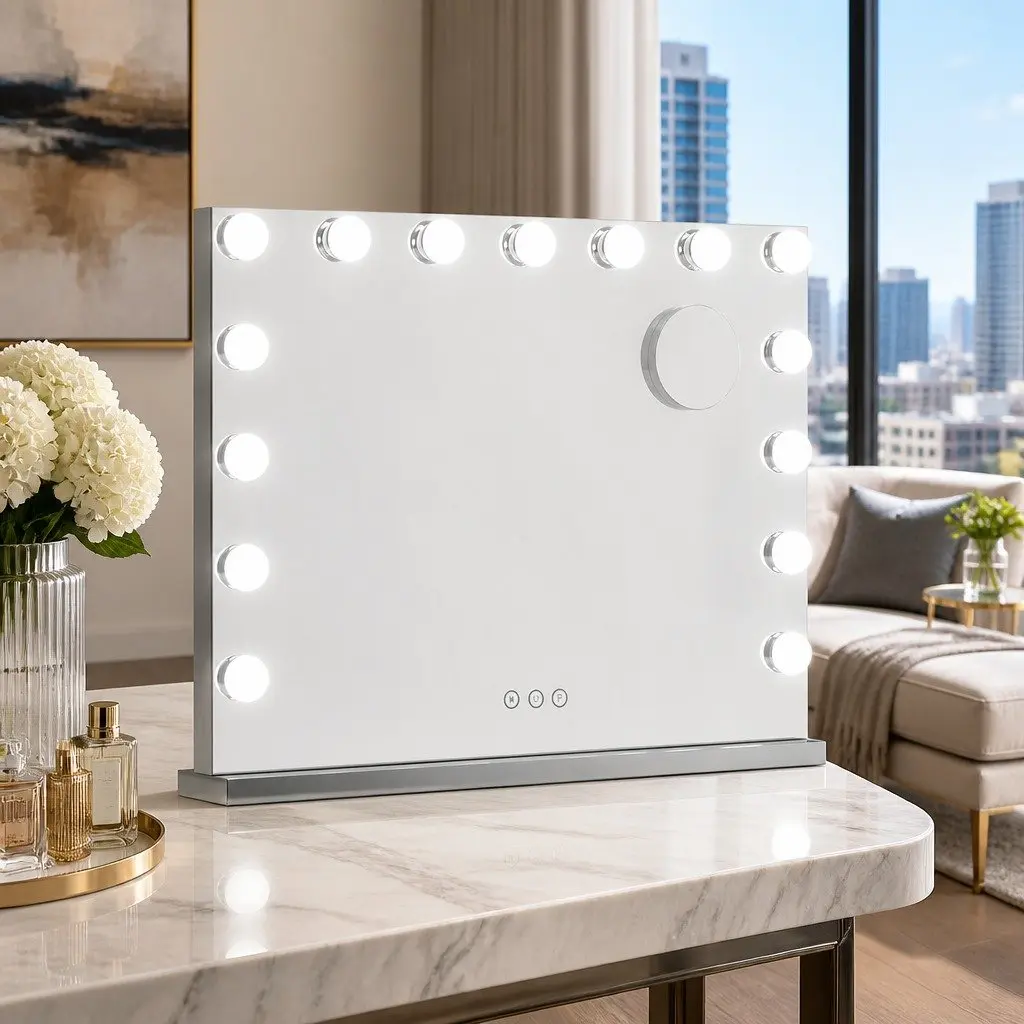 Makeup Mirror LED 58x46cm Hollywood Vanity Touch Control Adjustable Colour Temperatures